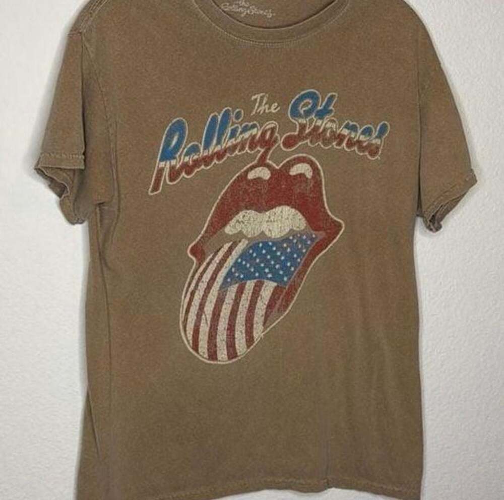 Elizabeth and James The Rolling Stones American Flag Graphic T-Shirt